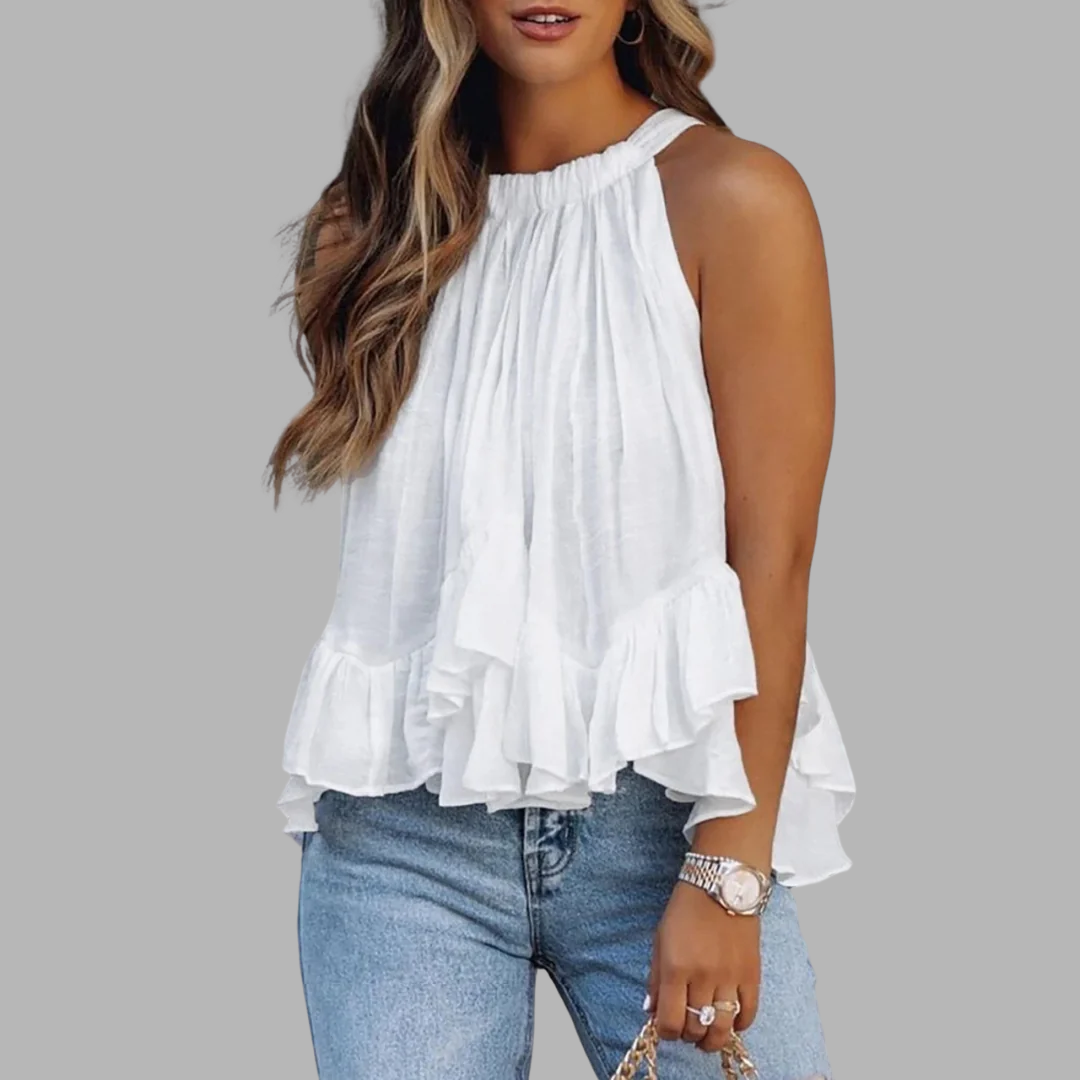 ALÉVANE | Blouse à volants texturée Karianne