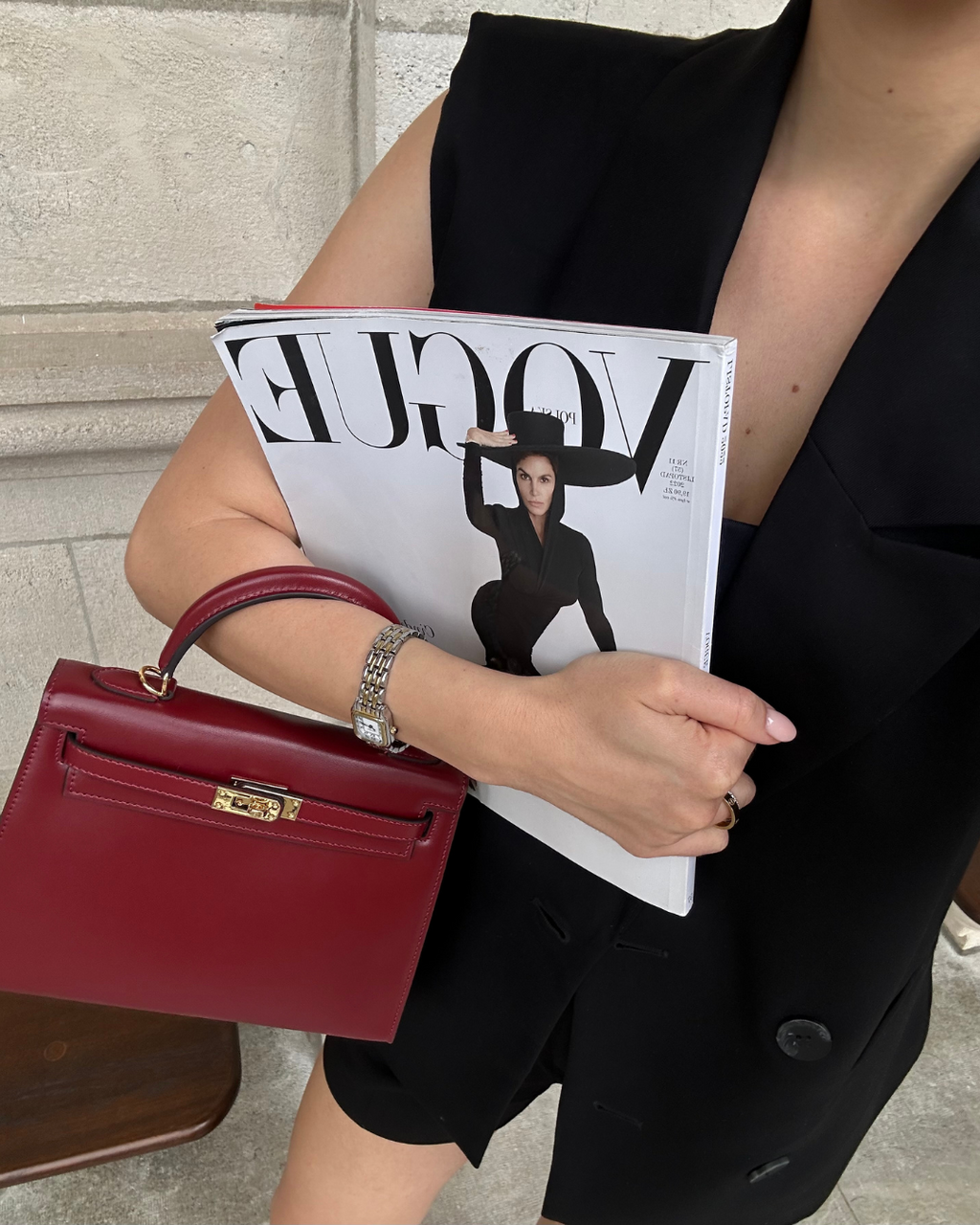 ALÉVANE | MINI SAC EN CUIR BORDEAUX ÉLÉGANT