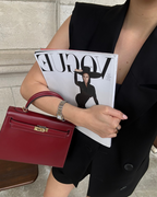 ALÉVANE | MINI SAC EN CUIR BORDEAUX ÉLÉGANT