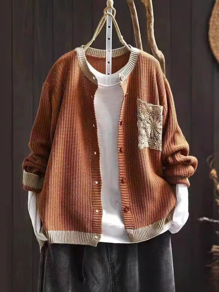 ALÉVANE | Cardigan Maille Gaufrée à Poches Sandrine