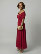 ALÉVANE | Robe Midi Décontractée à Épaules Dénudées Calen