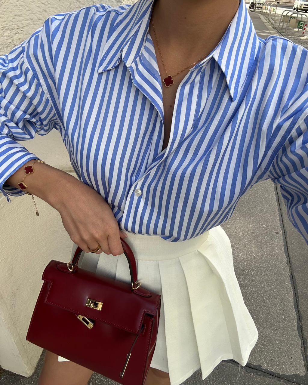 ALÉVANE | MINI SAC EN CUIR BORDEAUX ÉLÉGANT