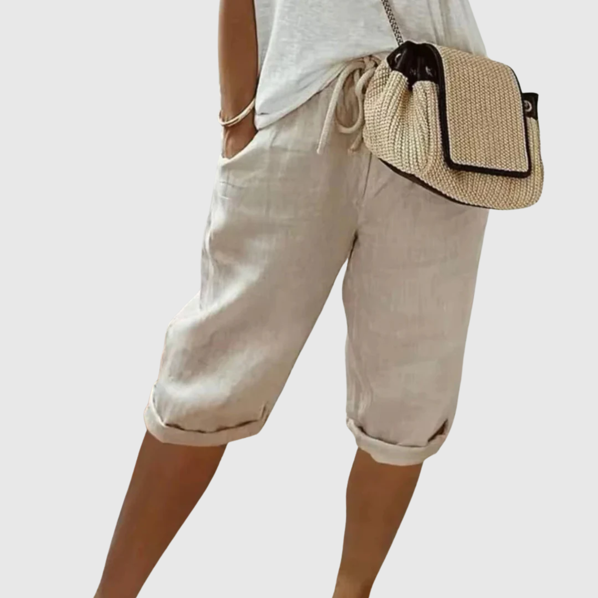 ALÉVANE | Shorts Capri à Cordon Camille
