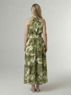 ALÉVANE | Robe Midi à Encolure Halter Froncée Sylin