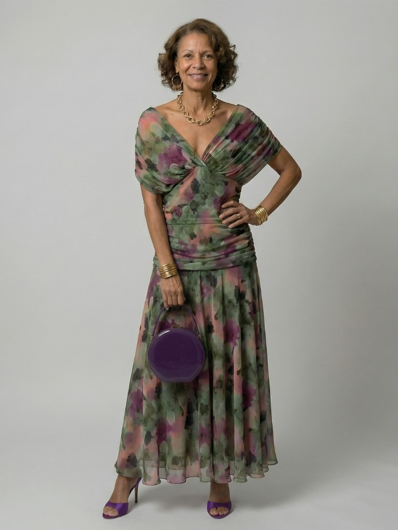 ALÉVANE | Robe Midi Décontractée à Épaules Dénudées Calen