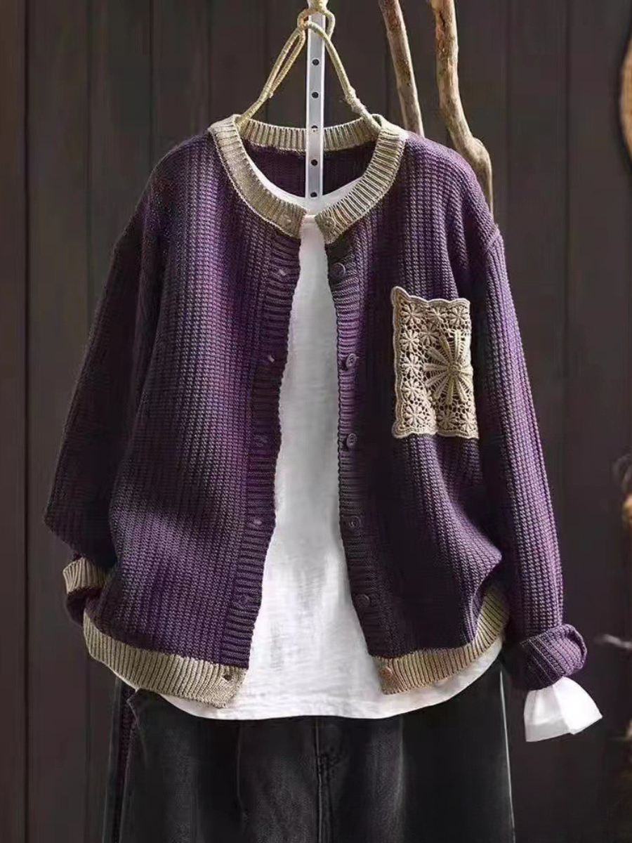 ALÉVANE | Cardigan Maille Gaufrée à Poches Sandrine