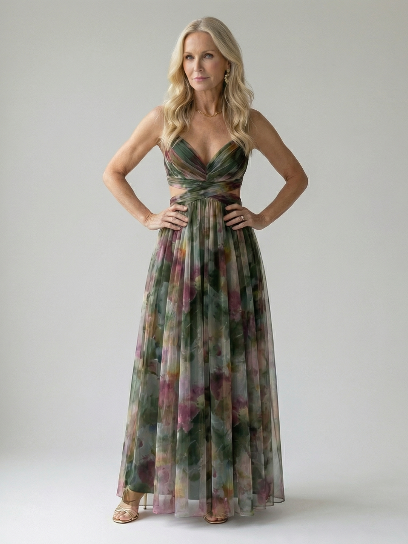 ALÉVANE | Robe Maxi à Enveloppe Douce Isel
