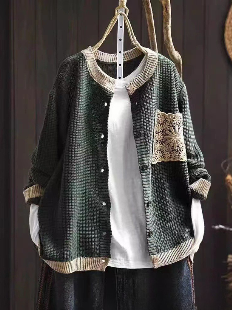 ALÉVANE | Cardigan Maille Gaufrée à Poches Sandrine