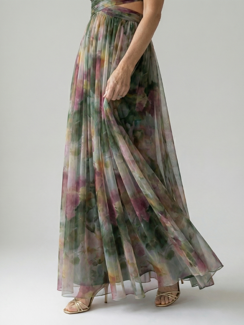 ALÉVANE | Robe Maxi à Enveloppe Douce Isel