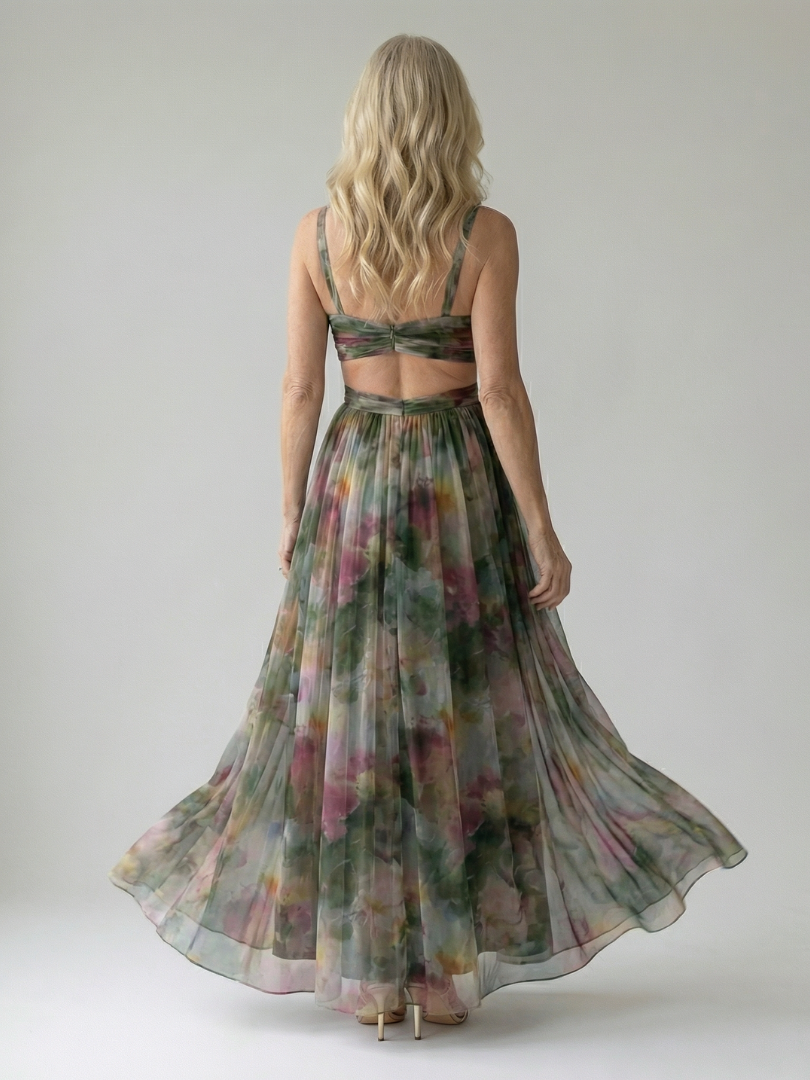 ALÉVANE | Robe Maxi à Enveloppe Douce Isel