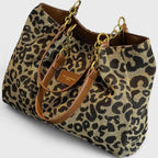 ALÉVANE | SAC SHOPPING EN TOILE MOTIF LÉOPARD