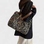 ALÉVANE | SAC SHOPPING EN TOILE MOTIF LÉOPARD