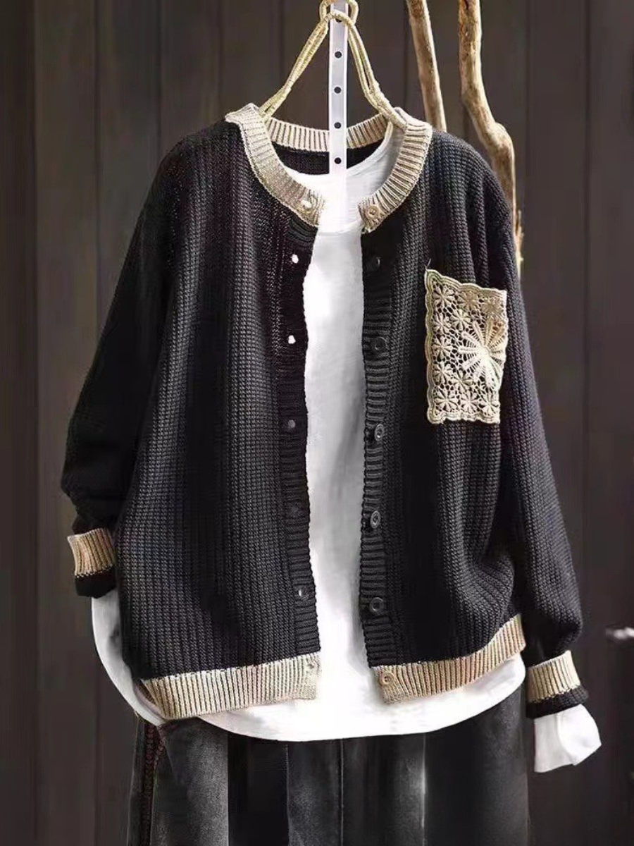 ALÉVANE | Cardigan Maille Gaufrée à Poches Sandrine