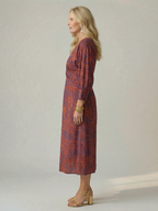 ALÉVANE | Robe Midi Wrap Naturelle Lune