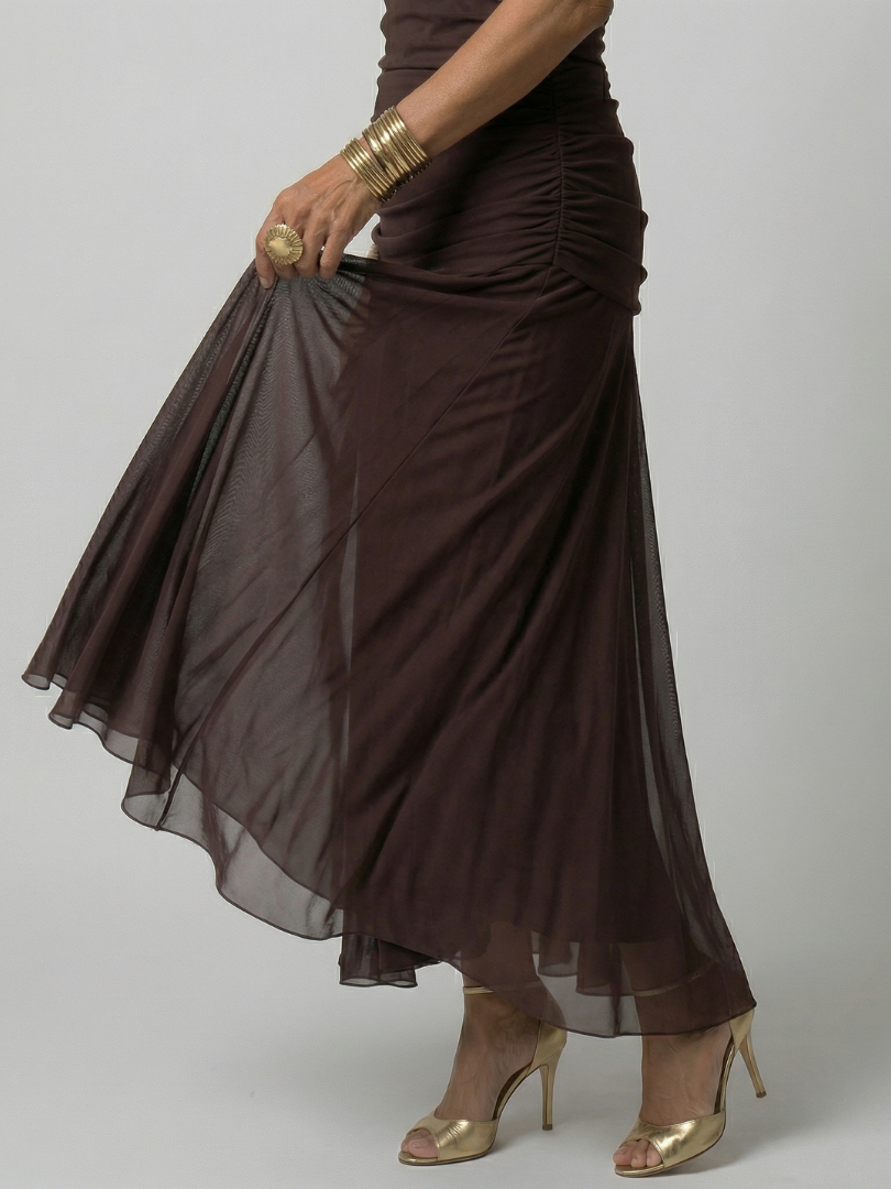 ALÉVANE | Robe Midi Décontractée à Épaules Dénudées Calen