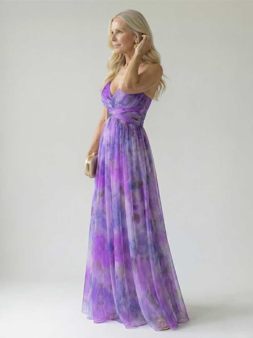 ALÉVANE | Robe Maxi à Enveloppe Douce Isel
