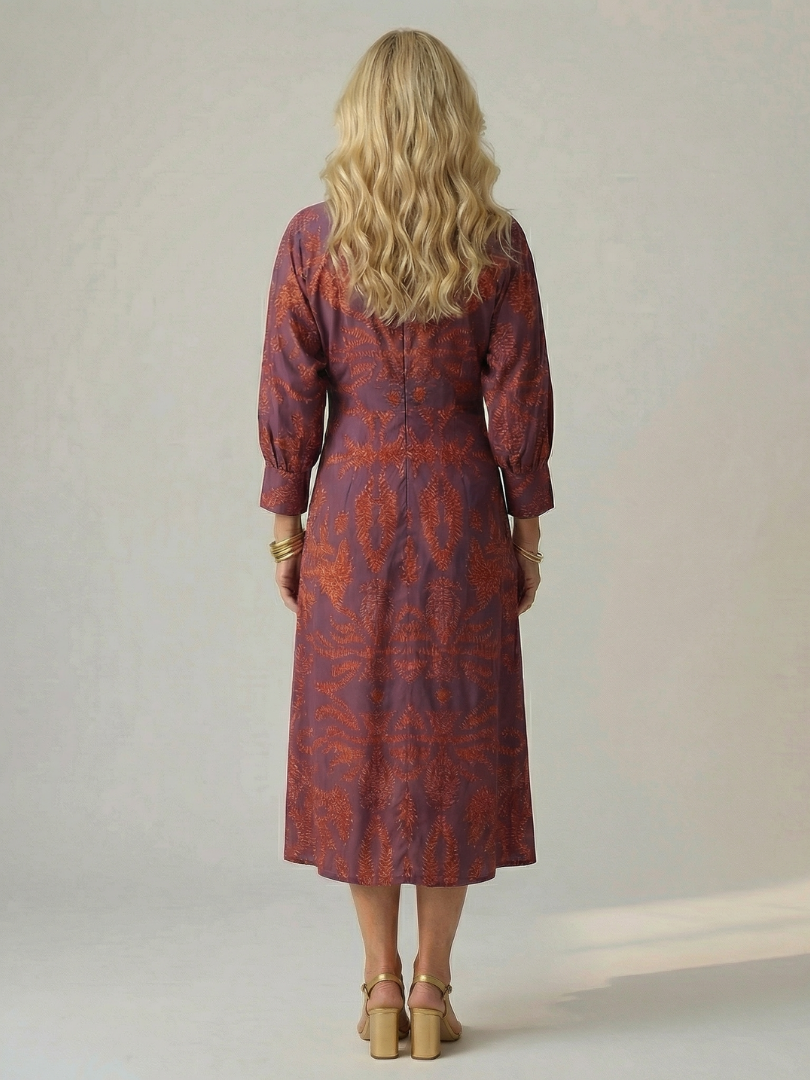 ALÉVANE | Robe Midi Wrap Naturelle Lune