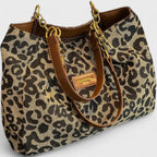 ALÉVANE | SAC SHOPPING EN TOILE MOTIF LÉOPARD