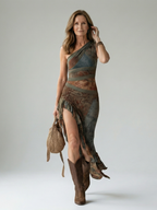 ALÉVANE | Robe Midi Drapée Silencieuse Zalia