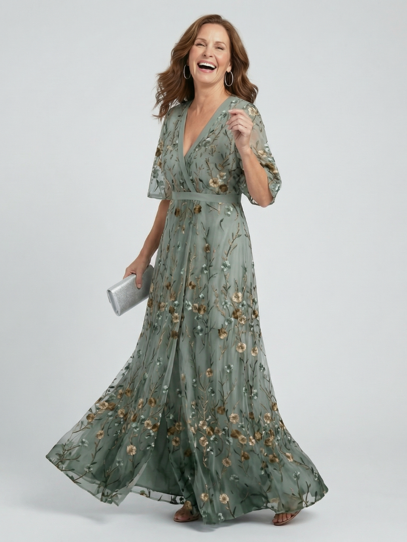 ALÉVANE | Robe Maxi Halter Bloom Flow Selora