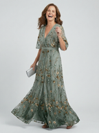 ALÉVANE | Robe Maxi Halter Bloom Flow Selora