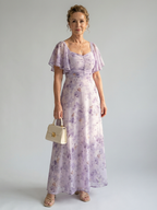 ALÉVANE | Robe Midi à Manches Volantes Vaelis