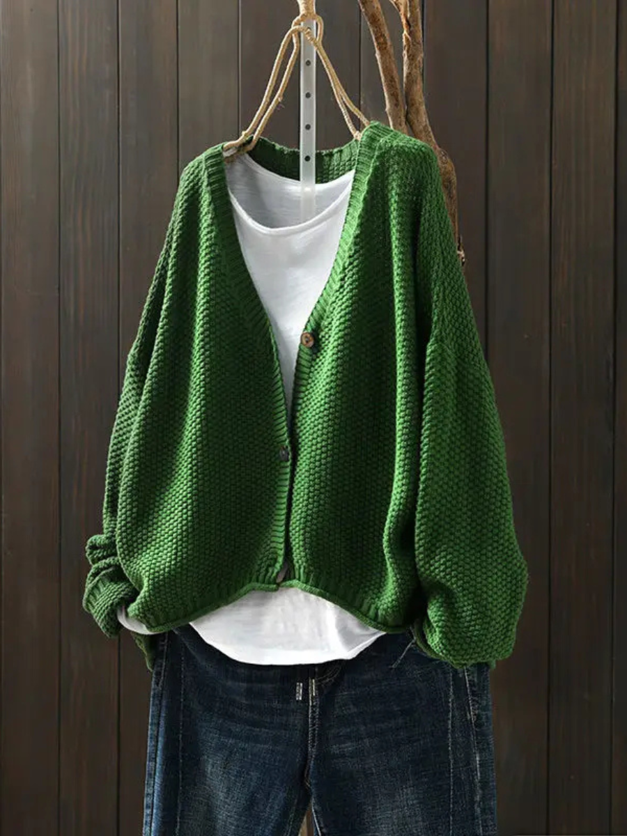 ALÉVANE | Cardigan Maille Épaisse Col V Élina
