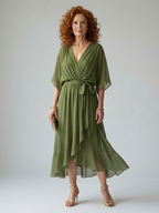 ALÉVANE | Robe Midi Drapée Elric