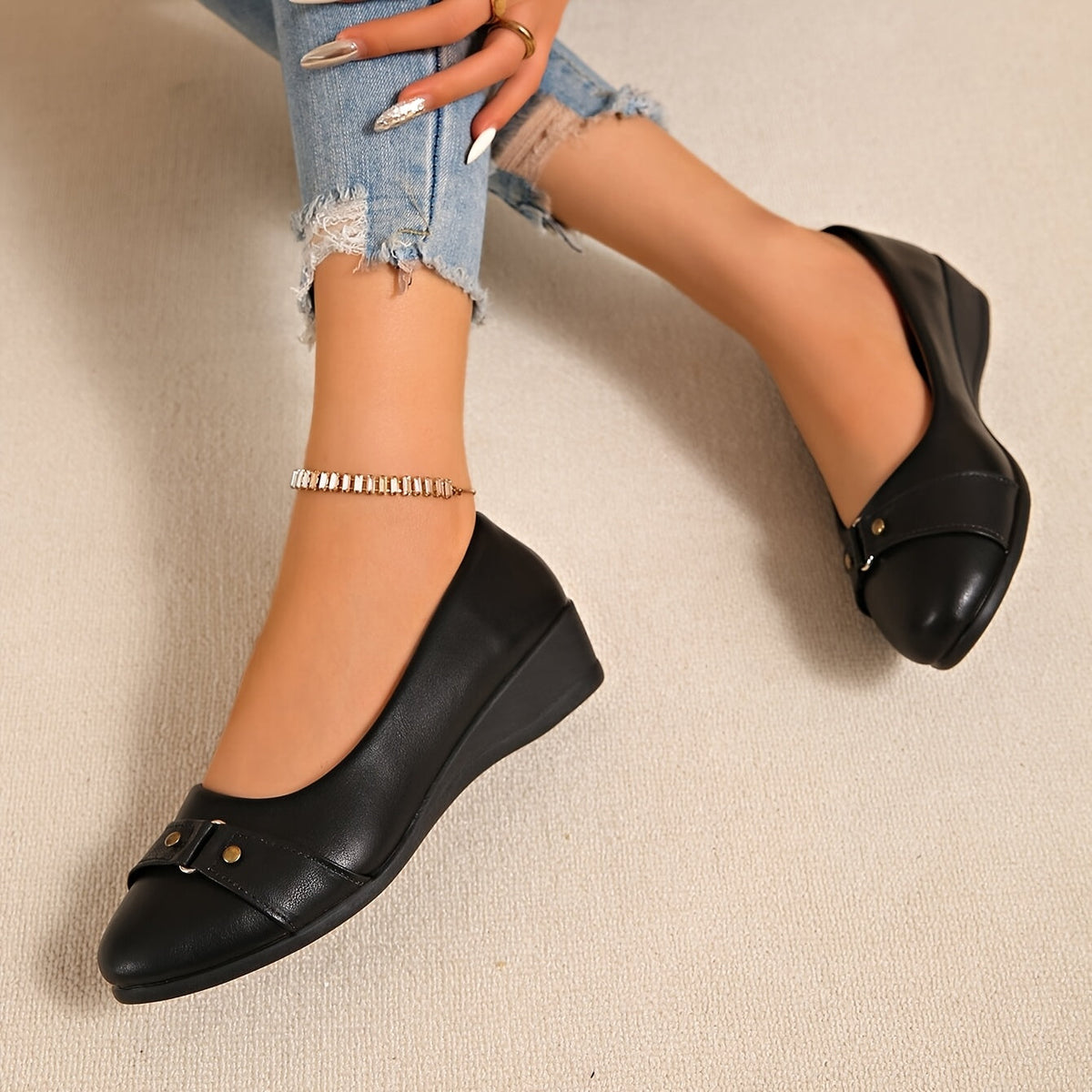 ALÉVANE | Ballerines Compensées Confort Aveline