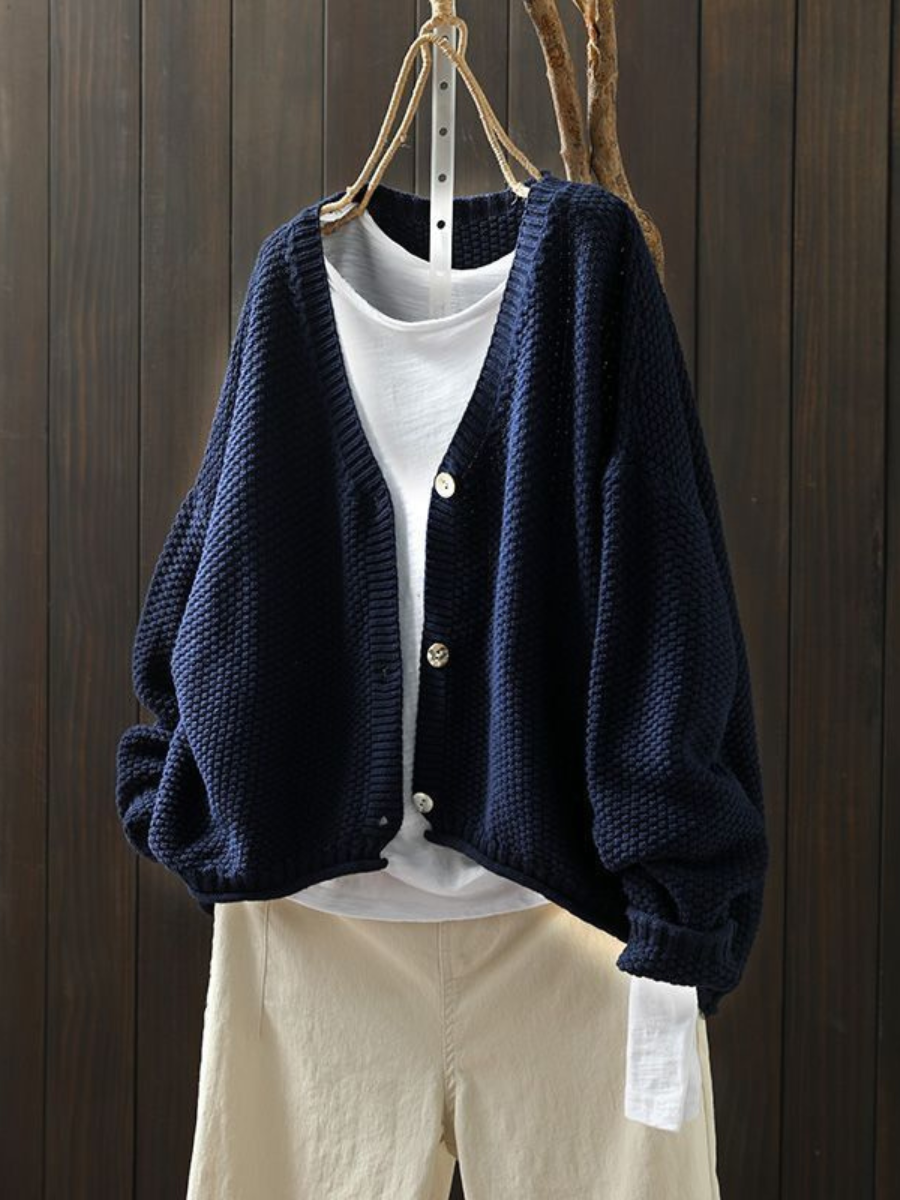 ALÉVANE | Cardigan Maille Épaisse Col V Élina