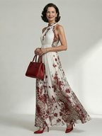 ALÉVANE | Robe Maxi Plissée Blanche Orlune