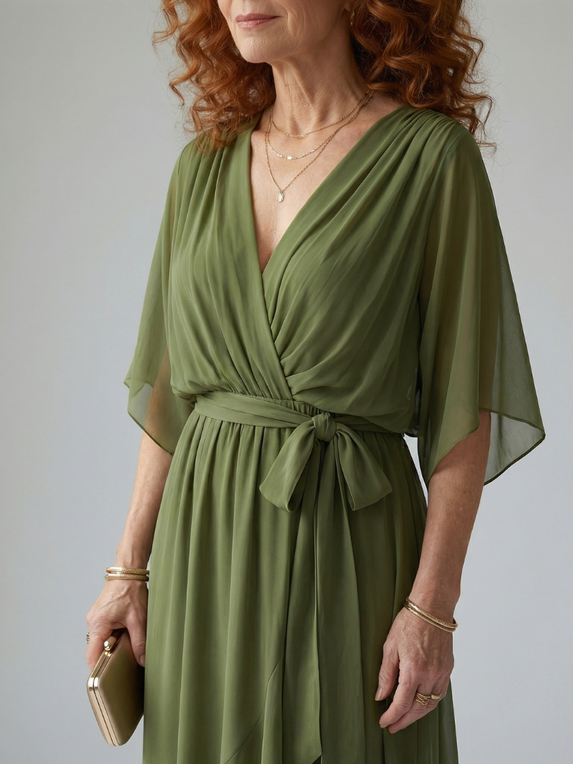 ALÉVANE | Robe Midi Drapée Elric