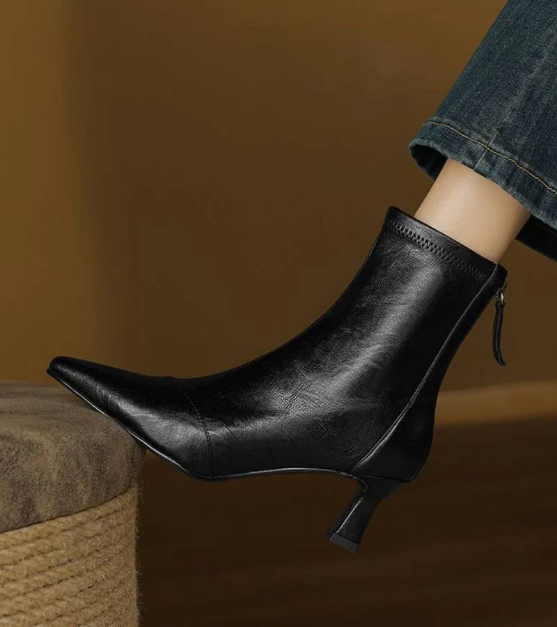 ALÉVANE | Bottines en cuir à talon élégant