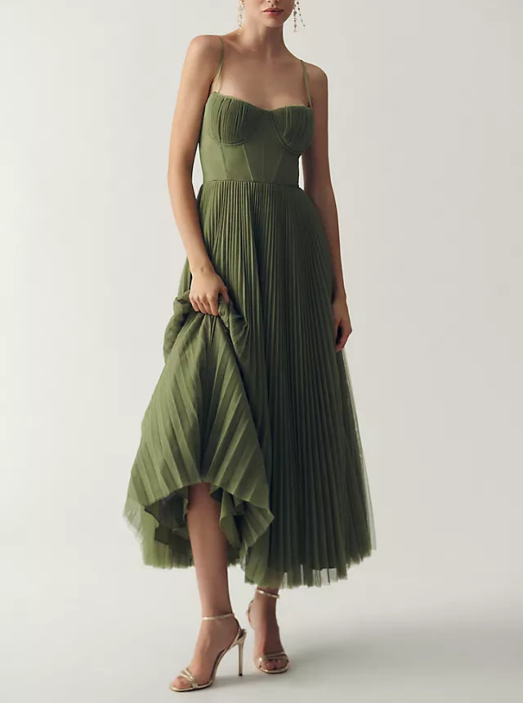 ALÉVANE | Robe en tulle drapée élégamment