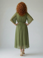 ALÉVANE | Robe Midi Drapée Elric
