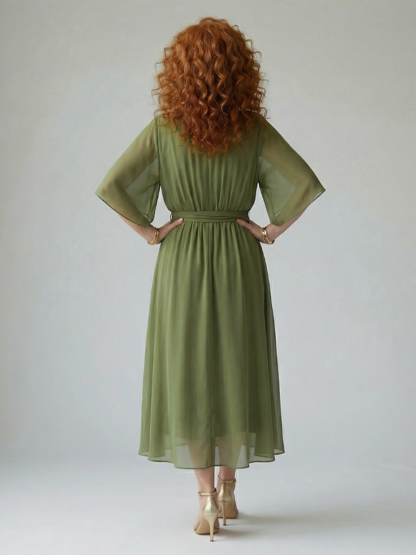 ALÉVANE | Robe Midi Drapée Elric