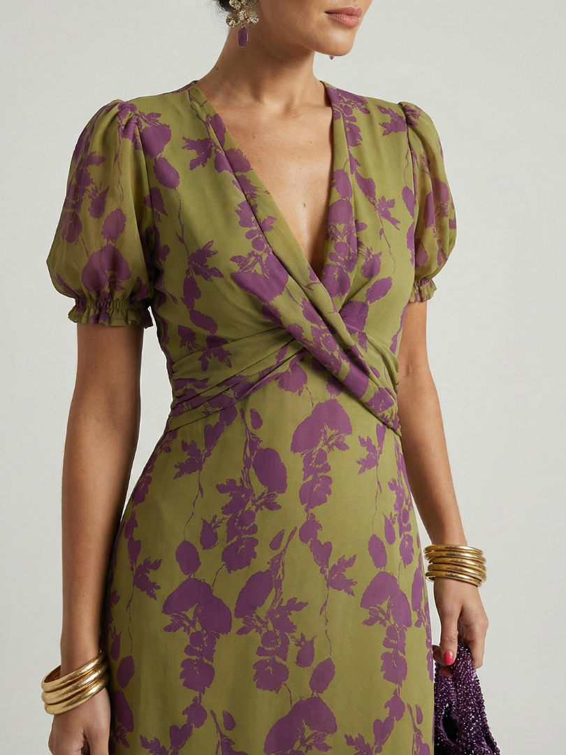 ALÉVANE | Robe Midi Florale Détendue Virel