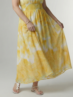 ALÉVANE | Robe Midi à Encolure Halter Froncée Sylin