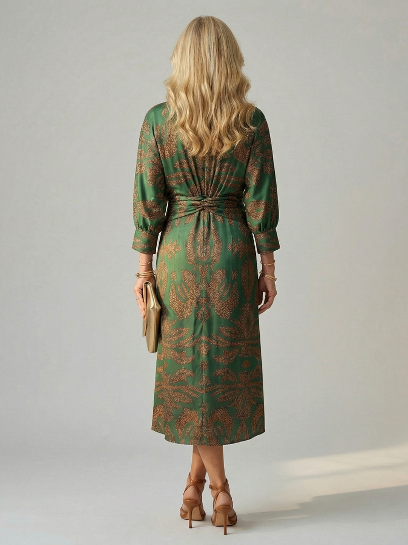 ALÉVANE | Robe Midi Wrap Naturelle Lune