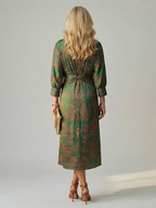 ALÉVANE | Robe Midi Wrap Naturelle Lune
