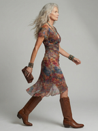 ALÉVANE | Robe Midi Halter Silencieuse Aeris