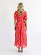 ALÉVANE | Robe Midi à Manches Bouffantes Willow