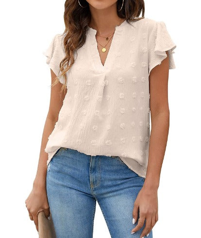 ALÉVANE | Blouse Chic en Patchwork avec Volants Kari