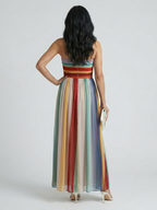 ALÉVANE | Robe Maxi à Rayures Légères Sereine