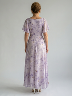 ALÉVANE | Robe Midi à Manches Volantes Vaelis