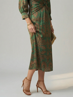 ALÉVANE | Robe Midi Wrap Naturelle Lune