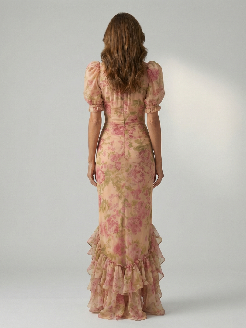 ALÉVANE | Robe Maxi à Col Montant Doux Vianne