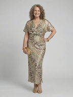 ALÉVANE | Robe Midi à Imprimé Abstrait Coralie