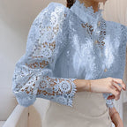 ALÉVANE | Chemise à manches longues avec dentelle et détails Tove