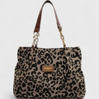 ALÉVANE | SAC SHOPPING EN TOILE MOTIF LÉOPARD